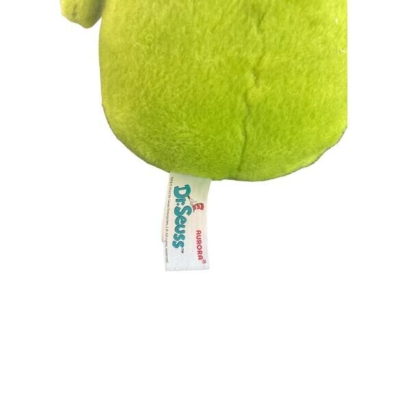 Dr. Seuss Aurora Grinch Plush Toy With Santa Hat & Red Scarf - Picture 2 of 5